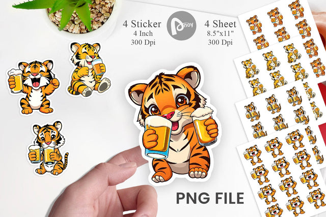 Tiger Beer Day Sticker Sublimation artnoy 