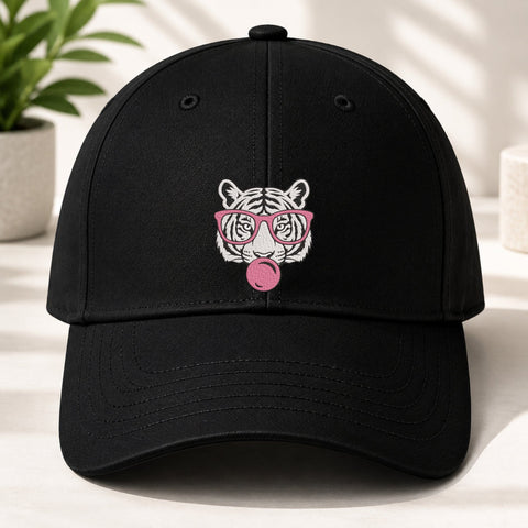 Tiger Bubble Gum Embroidery Design – Cool Tiger with Pink Glasses Machine Embroidery File, Trendy Animal Design Embroidery/Applique DESIGNS PatternFeed8 