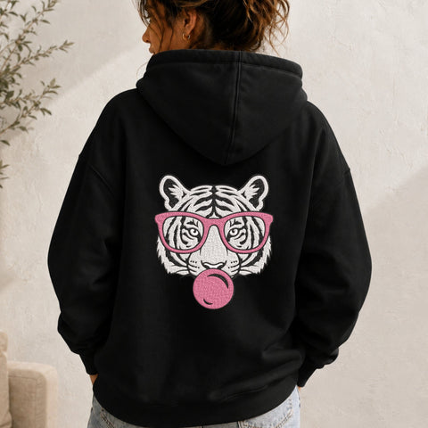 Tiger Bubble Gum Embroidery Design – Cool Tiger with Pink Glasses Machine Embroidery File, Trendy Animal Design Embroidery/Applique DESIGNS PatternFeed8 