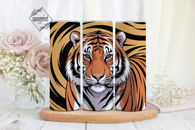 Tiger Face 20oz Tumbler Wrap Sublimation sassyprint 