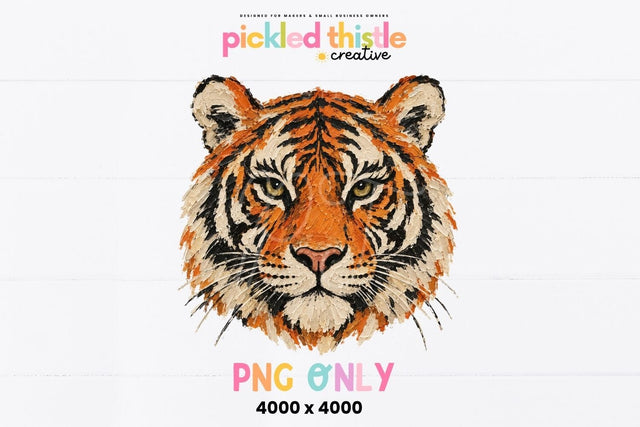 Tiger Face PNG Sublimation Pickled Thistle Creative 