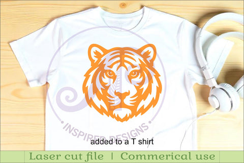 Tiger face wall art sign, SVG file. vector SVG APInspireddesigns 