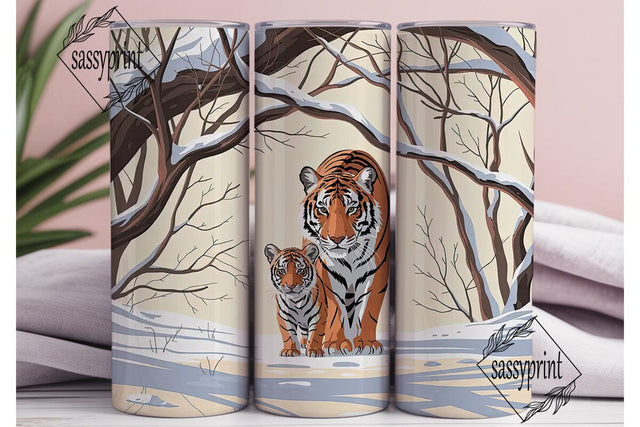Tiger Family 20oz Tumbler Design Sublimation sassyprint 