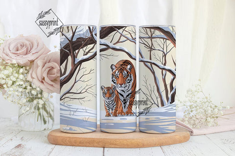 Tiger Family 20oz Tumbler Design Sublimation sassyprint 