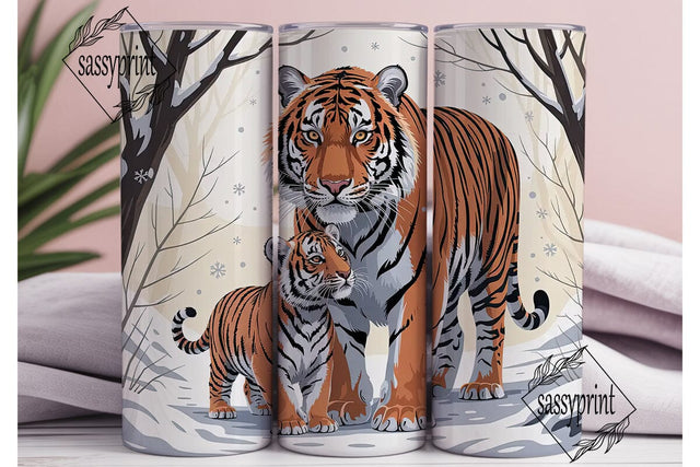 Tiger Family 20oz Tumbler Design Sublimation sassyprint 