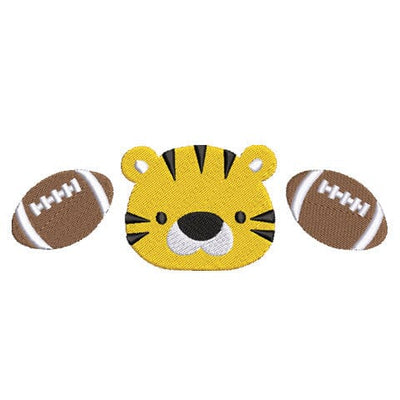 Tiger Football Embroidery Design Embroidery/Applique DESIGNS Creatively Embroidery 