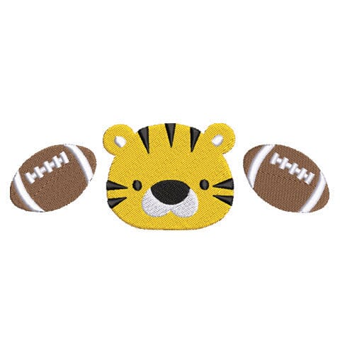 Tiger Football Embroidery Design Embroidery/Applique DESIGNS Creatively Embroidery 