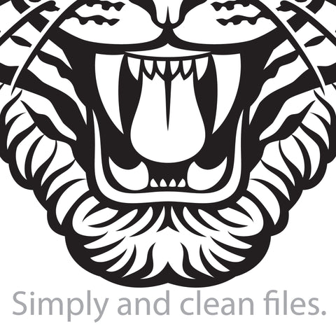 Tiger head with Crown SVG TribaliumArtSF 