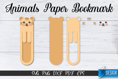 Tiger Paper Bookmark SVG | Bookmark SVG Design | Book Lover SVG Fly Design 