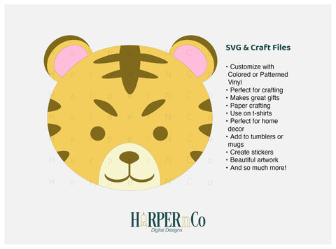 Tiger SVG PNG Cut EPS File SVG HarperNCo 