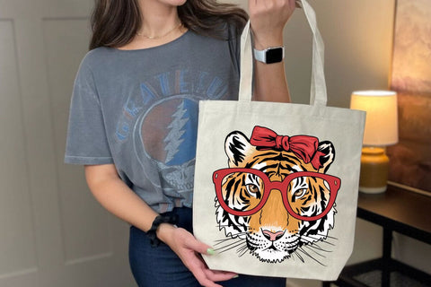 Tiger svg, tiger with glasses bubble gum , Tiger mascot svg , funny Wild Animal head Clipart, mascot logo Vector SVG DesignDestine 