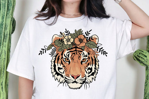 Tiger svg, tiger with glasses bubble gum , Tiger mascot svg , funny Wild Animal head Clipart, mascot logo Vector SVG DesignDestine 