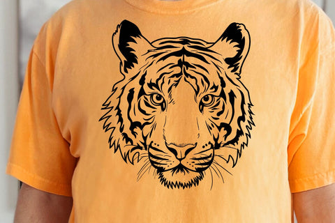 Tiger svg, tiger with glasses bubble gum , Tiger mascot svg , funny Wild Animal head Clipart, mascot logo Vector SVG DesignDestine 