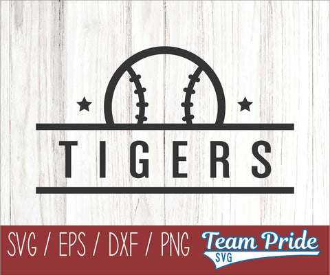 Tigers Baseball SVG Digital Download Printable - SVG, EPS, DXF, PNG SVG Team Pride SVG 