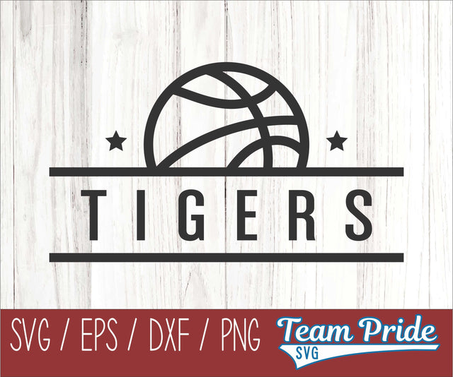 Tigers Basketball SVG Digital Download Printable - SVG, EPS, DXF, PNG 2 SVG Team Pride SVG 