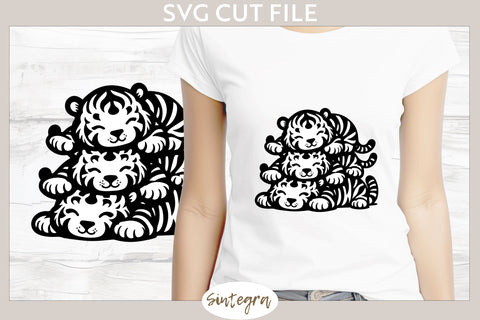 Tigers Pile v1 SVG Cut File SVG Sintegra 
