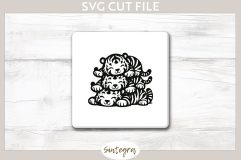Tigers Pile v1 SVG Cut File SVG Sintegra 