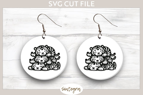 Tigers Pile v1 SVG Cut File SVG Sintegra 