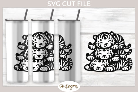 Tigers Pile v1 SVG Cut File SVG Sintegra 