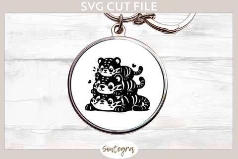 Tigers Pile v2 SVG Cut File SVG Sintegra 