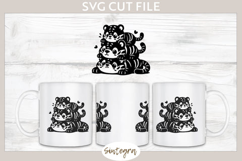 Tigers Pile v2 SVG Cut File SVG Sintegra 