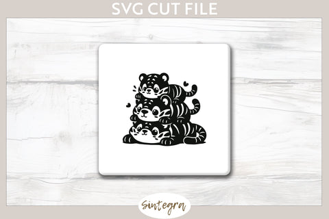Tigers Pile v2 SVG Cut File SVG Sintegra 