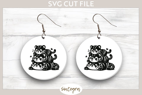 Tigers Pile v2 SVG Cut File SVG Sintegra 