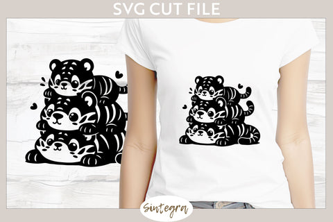 Tigers Pile v2 SVG Cut File SVG Sintegra 