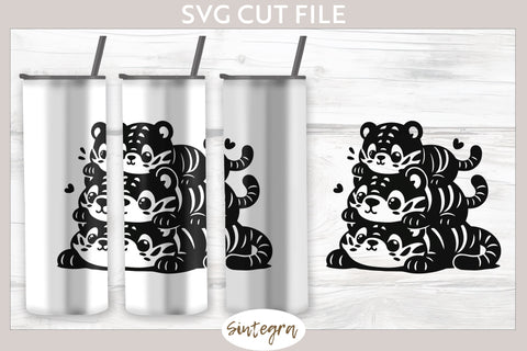 Tigers Pile v2 SVG Cut File SVG Sintegra 