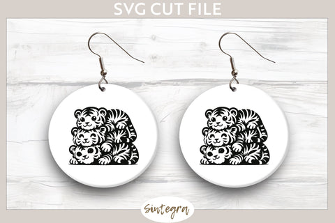 Tigers Pile v3 SVG Cut File SVG Sintegra 