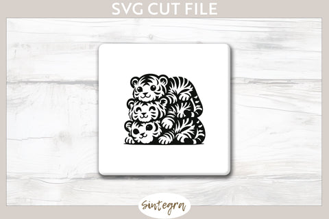 Tigers Pile v3 SVG Cut File SVG Sintegra 