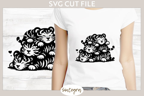 Tigers Pile v4 SVG Cut File SVG Sintegra 