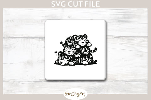 Tigers Pile v4 SVG Cut File SVG Sintegra 