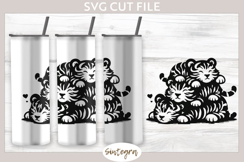 Tigers Pile v4 SVG Cut File SVG Sintegra 