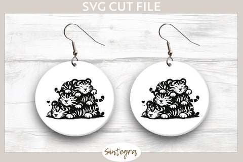 Tigers Pile v4 SVG Cut File SVG Sintegra 