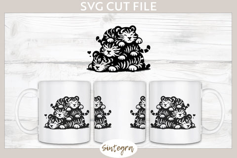 Tigers Pile v4 SVG Cut File SVG Sintegra 