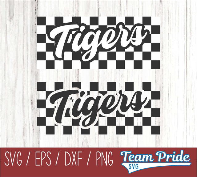 Tigers Retro Team Design SVG Digital Download Printable - SVG, EPS, DXF, PNG SVG Team Pride SVG 