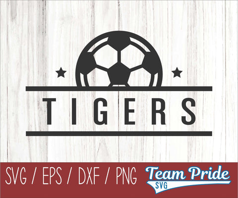 Tigers Soccer SVG Digital Download Printable - SVG, EPS, DXF, PNG SVG Team Pride SVG 