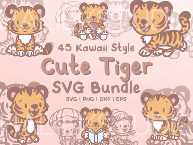Tigers SVG Design Set SVG HalieKStudio 