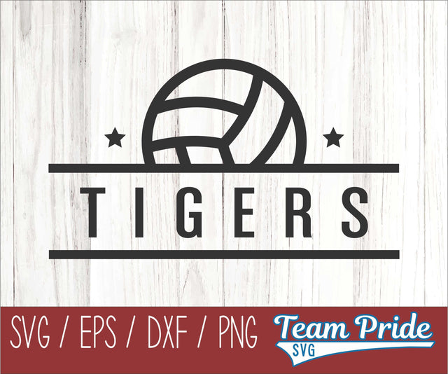 Tigers Volleyball SVG Digital Download Printable - SVG, EPS, DXF, PNG 2 SVG Team Pride SVG 