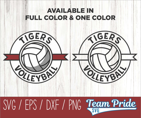 Tigers Volleyball SVG Digital Download Printable - SVG, EPS, DXF, PNG SVG Team Pride SVG 