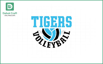 Tigers Volleyball SVG Logo Volleyball SVG PNG & EPS V11 SVG dahukdesign 
