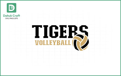 Tigers Volleyball SVG Logo Volleyball SVG PNG & EPS V2 SVG dahukdesign 