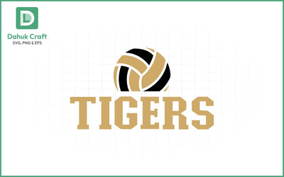 Tigers Volleyball SVG Logo Volleyball SVG PNG & EPS V5 SVG dahukdesign 