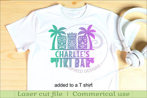 Tiki bar personalized name sign SVG APInspireddesigns 