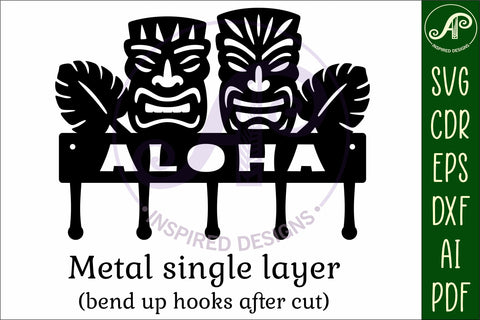 Tiki heads Key holders for metal and laser cutting SVG APInspireddesigns 