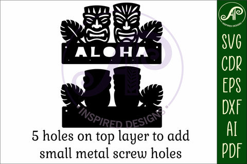Tiki heads Key holders for metal and laser cutting SVG APInspireddesigns 