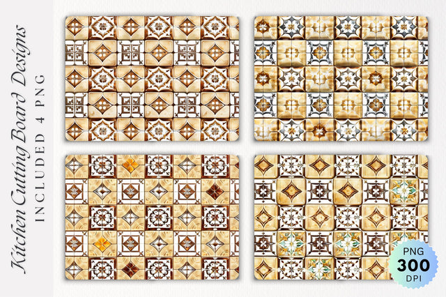 Tiles Cutting Board PNG Design Sublimation Regulrcrative 
