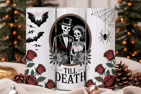 Till Death Tumbler Wrap Sublimation DesignSVG 