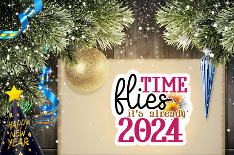Time flies its Sticker Design Sublimation Regulrcrative 